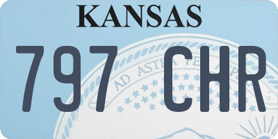 KS license plate 797CHR
