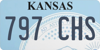 KS license plate 797CHS