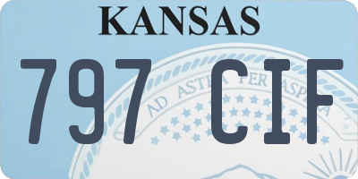 KS license plate 797CIF