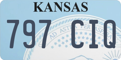 KS license plate 797CIQ