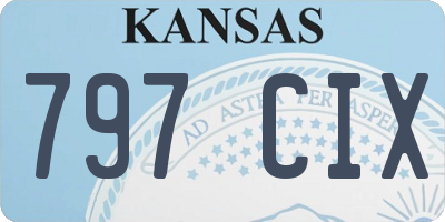 KS license plate 797CIX