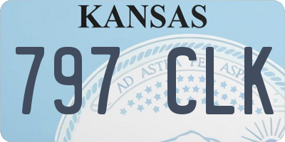 KS license plate 797CLK
