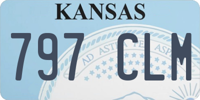 KS license plate 797CLM