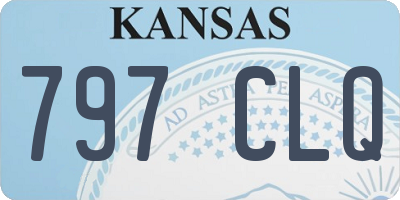 KS license plate 797CLQ