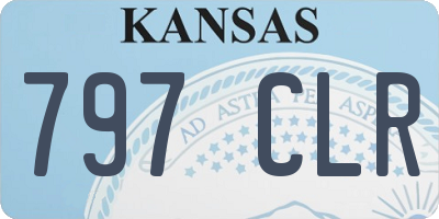 KS license plate 797CLR