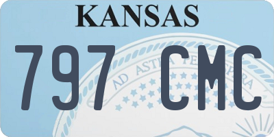 KS license plate 797CMC