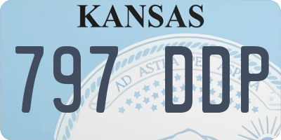 KS license plate 797DDP
