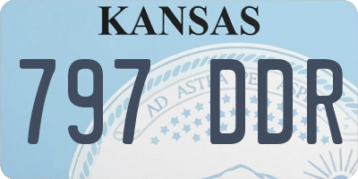 KS license plate 797DDR