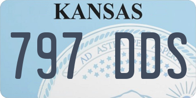 KS license plate 797DDS
