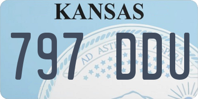 KS license plate 797DDU