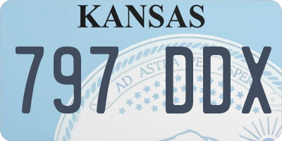 KS license plate 797DDX