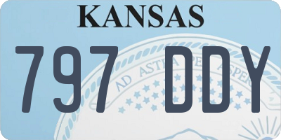 KS license plate 797DDY