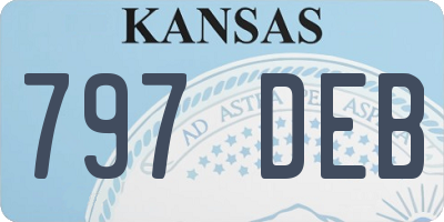 KS license plate 797DEB