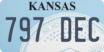 KS license plate 797DEC