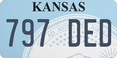 KS license plate 797DED