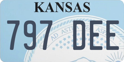 KS license plate 797DEE