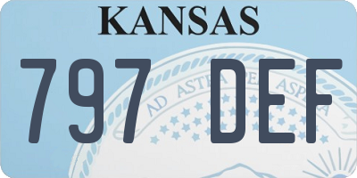 KS license plate 797DEF