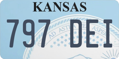 KS license plate 797DEI