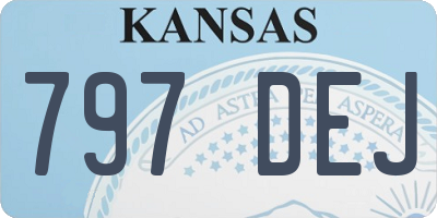 KS license plate 797DEJ