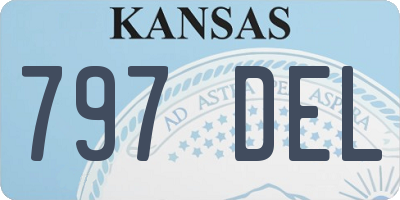 KS license plate 797DEL