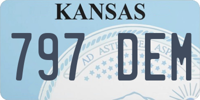 KS license plate 797DEM