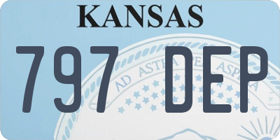 KS license plate 797DEP