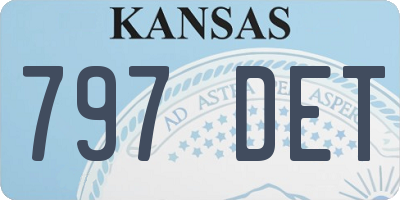 KS license plate 797DET