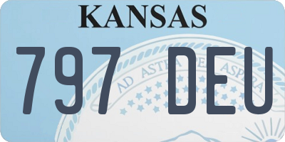 KS license plate 797DEU