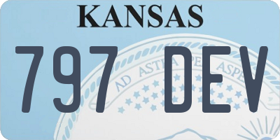 KS license plate 797DEV