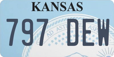 KS license plate 797DEW