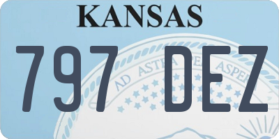 KS license plate 797DEZ
