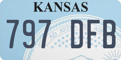KS license plate 797DFB