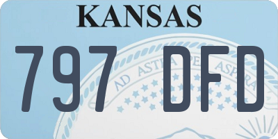 KS license plate 797DFD
