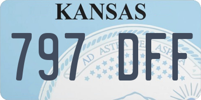 KS license plate 797DFF