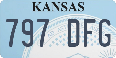KS license plate 797DFG