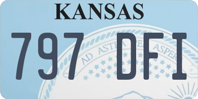 KS license plate 797DFI