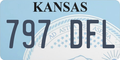 KS license plate 797DFL