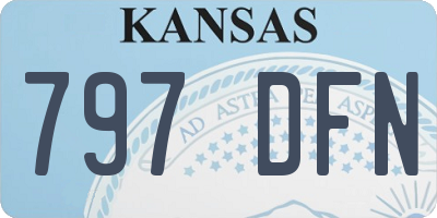 KS license plate 797DFN