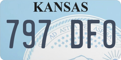 KS license plate 797DFO