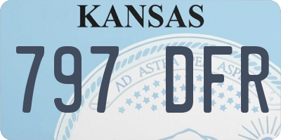 KS license plate 797DFR