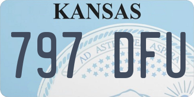 KS license plate 797DFU