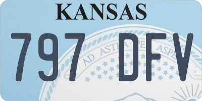 KS license plate 797DFV