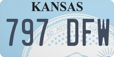 KS license plate 797DFW