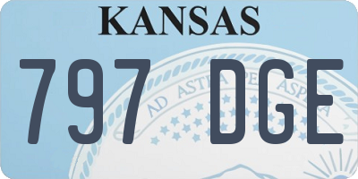 KS license plate 797DGE