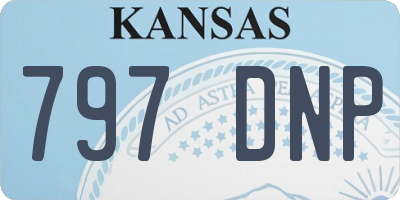 KS license plate 797DNP