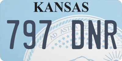 KS license plate 797DNR