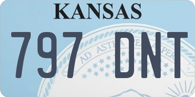 KS license plate 797DNT