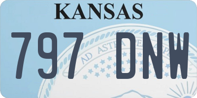KS license plate 797DNW