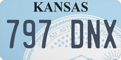 KS license plate 797DNX