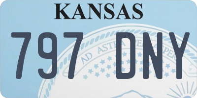 KS license plate 797DNY